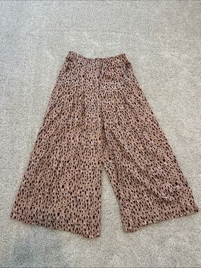 Anthropologie Isobel Printed Wide Leg Pants In Pink Animal Print